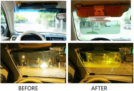 2 in 1 Anti-Glare Night Vision and Sun Visor for Cars, Vans, SUVs