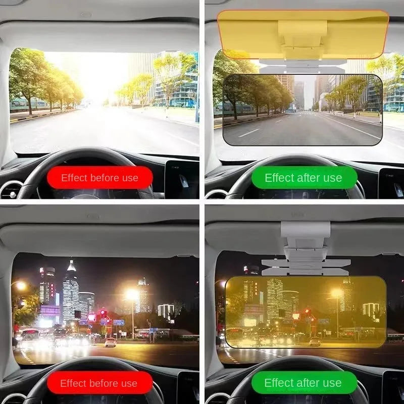 2 in 1 Anti-Glare Night Vision and Sun Visor for Cars, Vans, SUVs